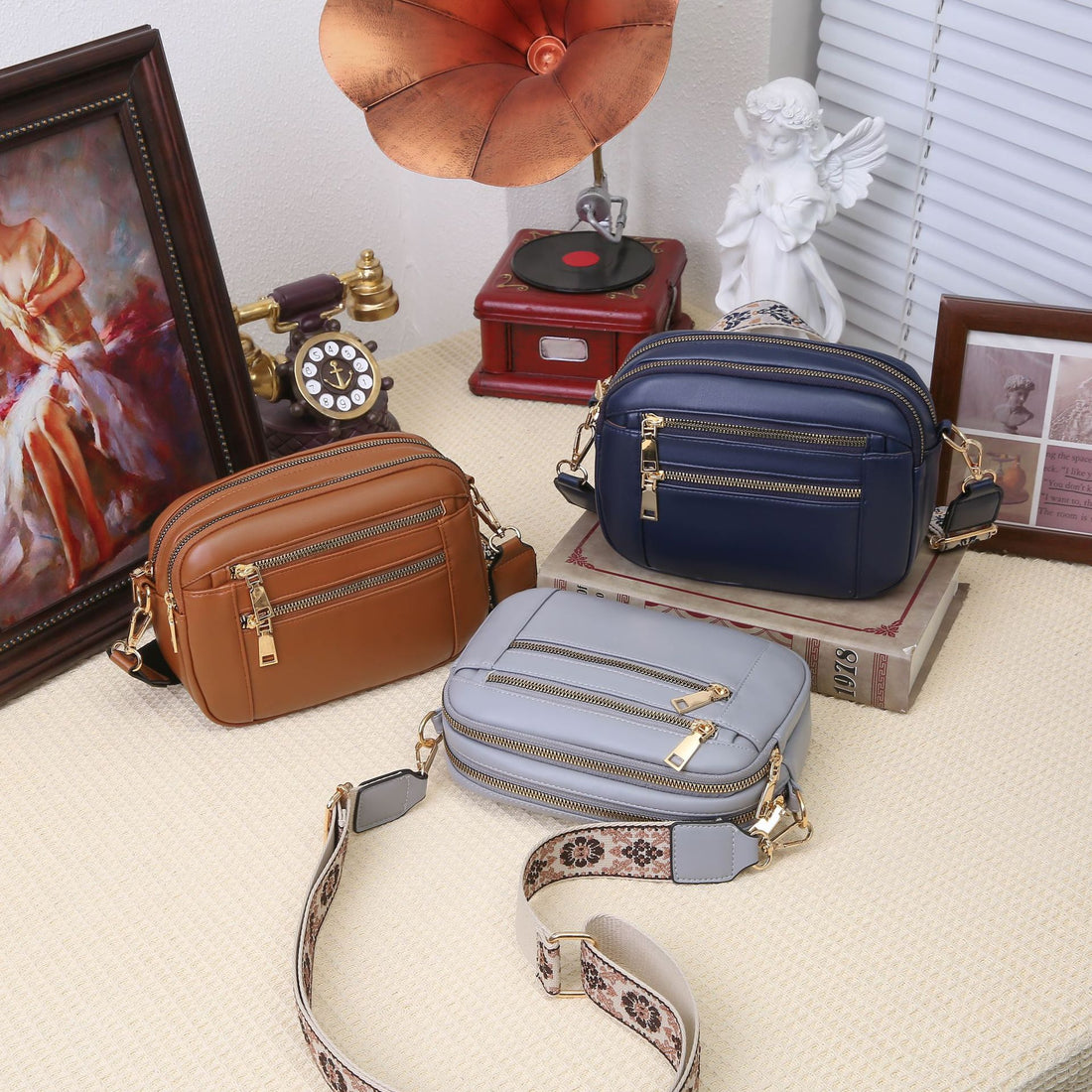 Kalvessa Two-Tone Square Crossbody