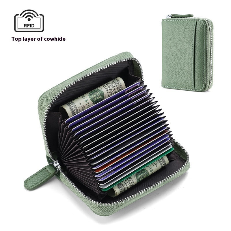 Kalvessa RFID Leather Zip Wallet